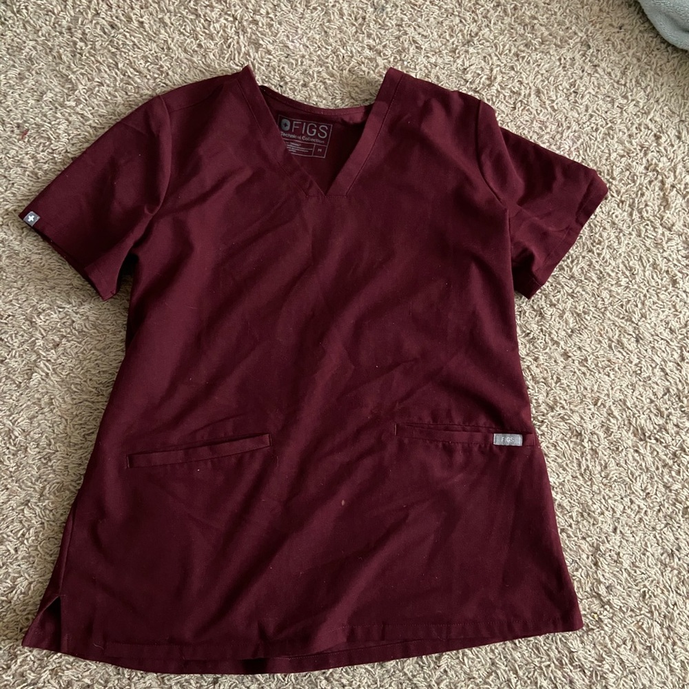 Figs Scrubs Burgundy SET Sz Medium